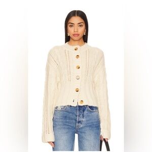 L’ Academie Eleni knit sweater in Cream